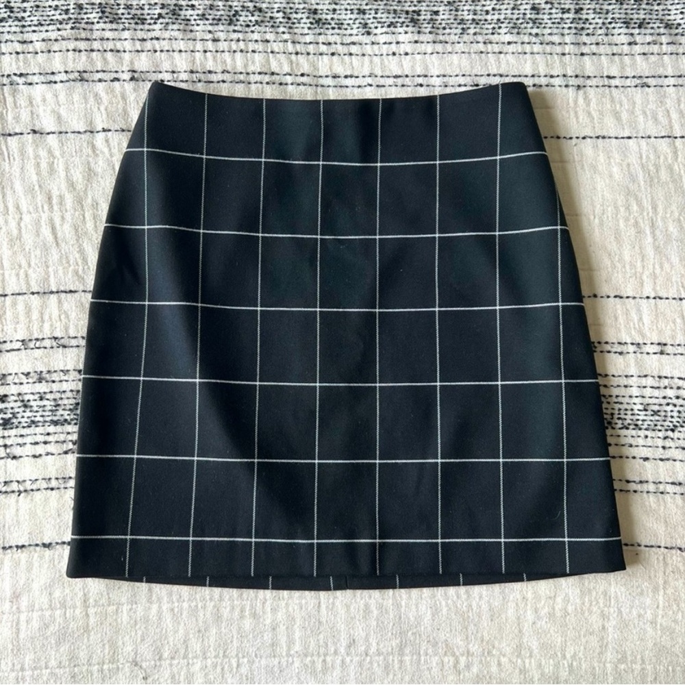 H&M Women’s Plaid Black and White Summer Minimal Mini Skirt XS 2